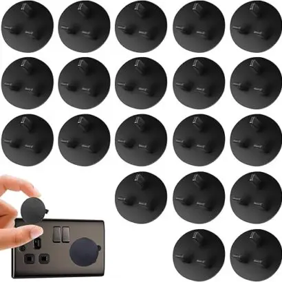 UK Plug and Socket Covers, 20 Piece Plug and Socket Covers, Baby Child Safety Plug and Socket Covers Protective Caps, Tight Grip Socket Covers for Babies and Children at Home and School Safety Devices