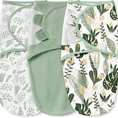 Yoofoss Baby Swaddles for Newborns 100% Organic Cotton, Adjustable Swaddle Sleep Sack 0-3 Months Newborn Swaddle Sack, Breathable Soft (Small)